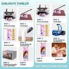 D·S Sublimation Tumblers 20 oz 10 Pack Skinny Straight Tumblers Bulk