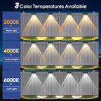 AUDLES Solar Fence Lights Outdoor, 3 Modes Warm/Neutral/Cool White Fence Lights Solar Powered for Outside, IP65 Waterproof, 60 Lumens Solar Light for Step, Pathway, Garden, Deck, Stairs - 8 Pack