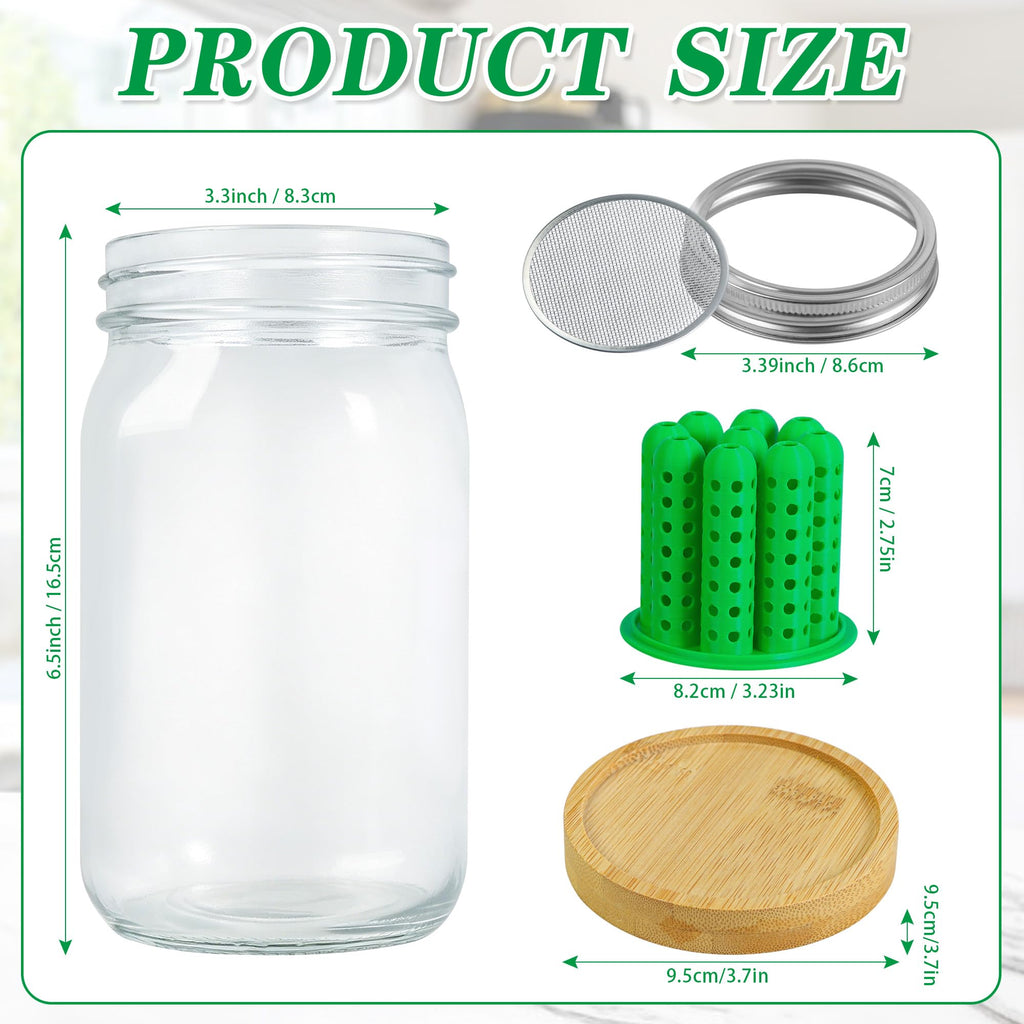 2-in-1 Seed Sprouting Set, Green Onion Regrower Kits Onion Planter Scallion