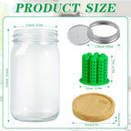 2-in-1 Seed Sprouting Set, Green Onion Regrower Kits Onion Planter Scallion