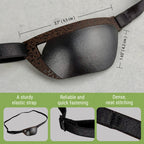 Premium Handmade Leather Eye Patch with Soft Foam Padding, Slim Adult Eye Patch for Men and Women for Lazy Eye Therapy, Cosplay, and Pirate Costume (Black, Right)