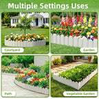Vashly 20Pcs 20Ft Landscape Edging,6.5 Inch Garden Border with 20 Stakes