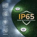 INCX 4.6 inch Solar Lights Outdoor Waterproof,12 Pack Solar Lights for Outside, Solar Garden Lights Landscape Lighting for Patio Pathway Lawn Yard Deck Driveway Walkway, Cold White