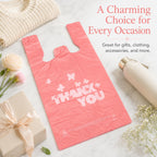 YoYoRain PINK Thank you bags, 800PCS T shirt bags, To Go Bags,Grocery bags, Reusable and Disposable,Perfect for Small Business,Take Out,Retails,11"x6"x21"(800)