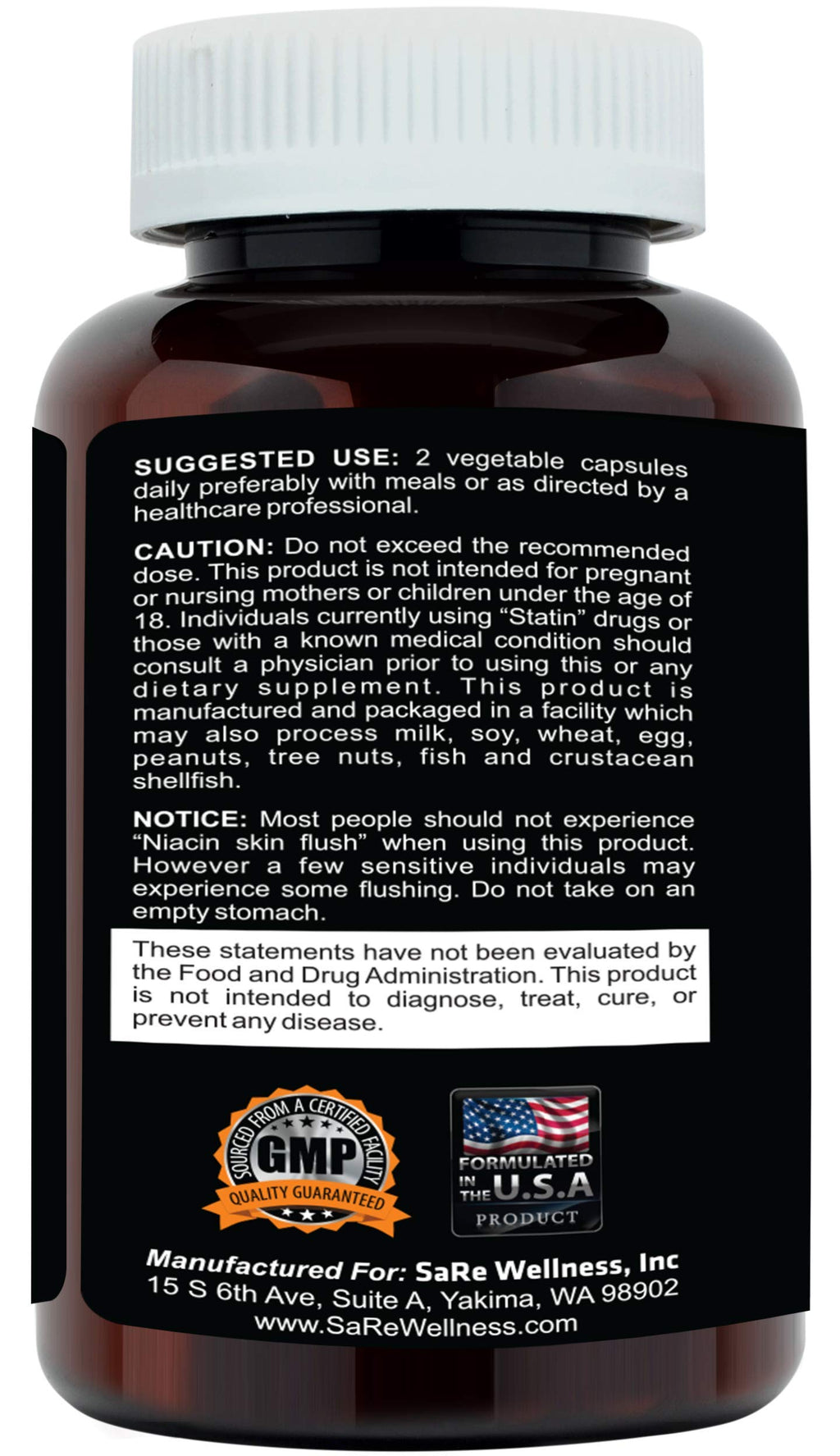 Clinical Daily Cholesterol Care Supplement. Vegan Cholesterol and Triglyceride Supplements. Plant Sterols Supplements Cholesterol Support with Guggul, Garlic, Niacin. 120 Capsules