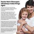 5th Gen Dr Mom Professional Otoscope - Full-Size with Our Largest Lens, Complete with Batteries and Hard Travel Case