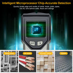 Stud Finder Wall Scanner - 5 in 1 Stud Finder Tool w/Smart Chip and HD LCD Display, Stud Detector Beam Finders for the Center and Edge of Wood AC Wire Metal Studs Joist Pipe (Grayish)