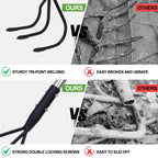 YEELOR 3-Tine Long Handle Tiller, Garden Cultivator with 55"-15.5" Adjustable Handle, for Loosening Soil, Tilling, Weeding and Fertilizing, Suitable for Elderly and Women
