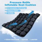 MTGKY Sondor Travel Seat Cushion,Inflatable Travel Seat Cushion for Airplane,Portable & Adjustable,Airplane Gadgets,Inflatable Cushion for Wheelchair, Travel,Driving,Office Work
