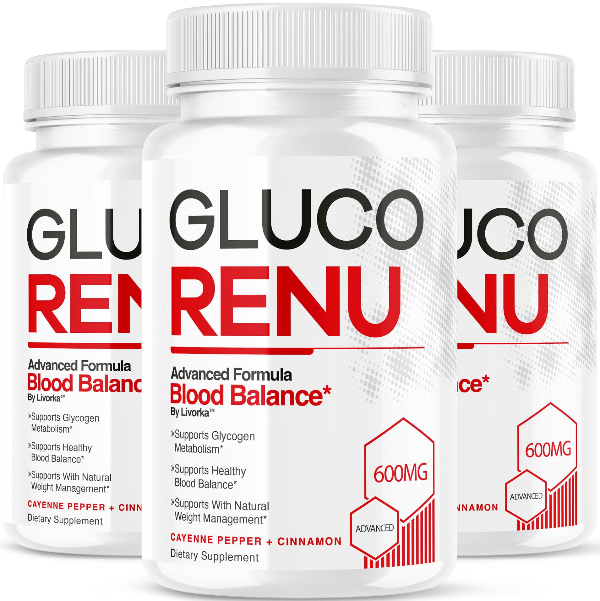 (3 Pack) Gluco Renu Capsules - Official Gluco Renu, GlucoRenu Supplement, Natural Support GlucoRenu, Gluco Renu Premium Formula, 90 Capsules for 3 Months