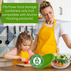 Replacement Lids for Pyrex Containers Round Glass Food Plastic (2) 2-Cup (2) 4-Cup (2) 7-Cup (Green)