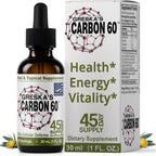 Greska's C60 in Organic Olive Oil - 45 Day Supply - Solvent-Free Carbon 60 Antioxidant Formula for Cellular Support, Vitality, Focus & Overall Wellness (1oz)