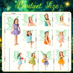 Suzile 11 Pcs Mini Fairies Figurines Miniature Fairy Resin Figurines with Luminous Wings Garden Accessories for Outdoor Yard Pot Plants and Mini Garden Lawn Decorations