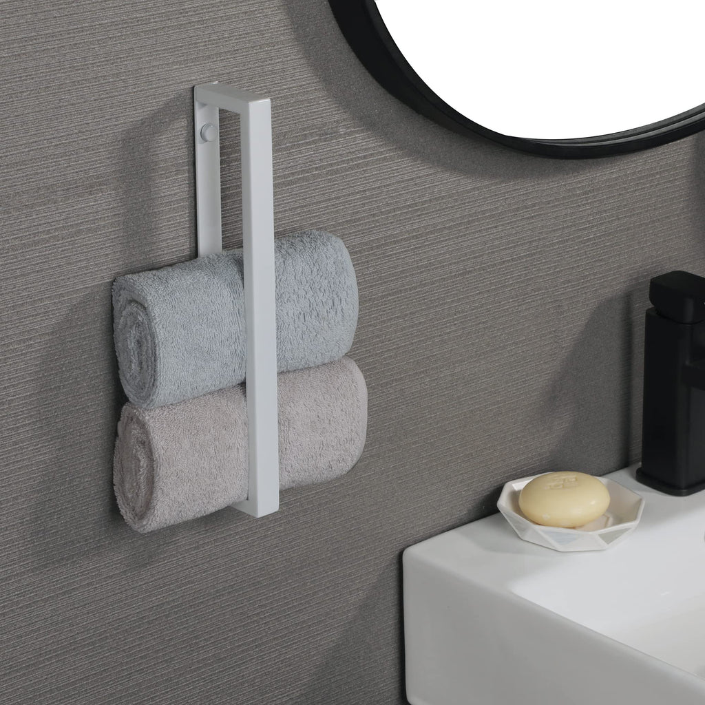 Alise Hand Towel Holder,12 Inch Towel Bar for Bathroom,Towel Racks for Lavatory,Wall Mount Towel Hanger,SUS304 Stainless Steel Towel Rail,White Finish