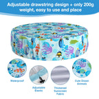 Ladadee Foldable Round Dog Swimming Pool Cover, for 32 "/63“/48” Collapsible Outdoor Tub, PVC Coating Waterproof and UV Protection, Leakproof Washable Kiddie Pet Small Paddling Bath Accessories