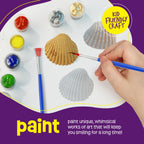 Dan&Darci Kids Sea Shell Painting Kit - Arts & Crafts Gifts for Boys and Girls - Craft Activities Kits - Creative Art Activity Gift Toys for Age 6, 7, 8, 9, 10, 11 & 12 Year Old 8-12