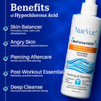BioForce HOCl Pure Hypochlorous Acid Spray Refill for Face & Body (33 Oz) - Acne-Prone Skin & Eczema, Piercing aftercare, Made in Canada, Gentle Skin Cleanser & Toner, pH Balanced, Non-comedogenic