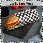 EcoDispose 12 x 12 Inches Grease Proof Deli Paper Precut Sheets for Deli Food, BBQ, Picnic, Party (1000 Pcs, Black&White Checker)