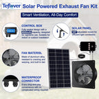 15W Solar Exhaust Fan with Remote Timer, for Chicken Coop, Greenhouse, Shed