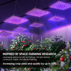 Uallhome 2 Pack LED Grow Light Panel Full Spectrum Lamp for Indoor Plants