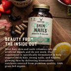 Heart & Soil – 100% Grass Fed & Finished Hair Skin and Nails Supplement from Regenerative Cattle with Cartilage, Liver, & Bone Marrow – 3000mg Beef Organs for Women & Men – Glass Bottle – 180 Capsules