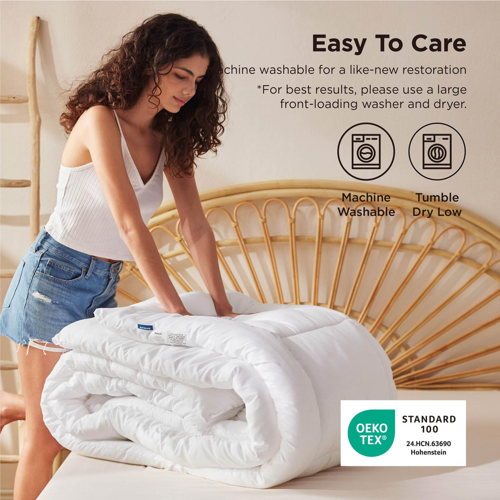 Bedsure Comforter Duvet Insert, Quilted Bedding Blanket, Oeko-TEX