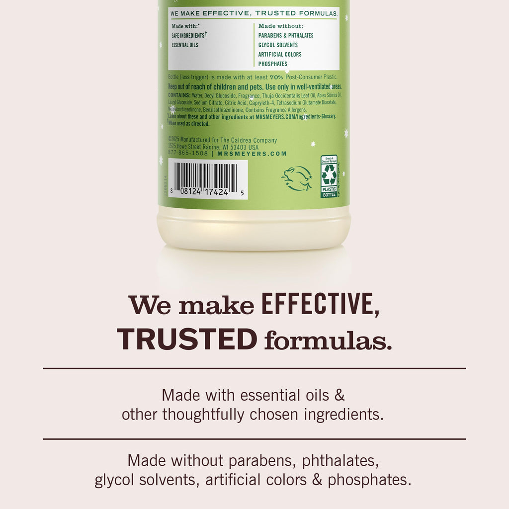 MRS. MEYER'S CLEAN DAY Multi-Surface Cleaner Spray, Cruelty Free Formula, Iowa Pine, 16 fl. Oz (Pack of 3)