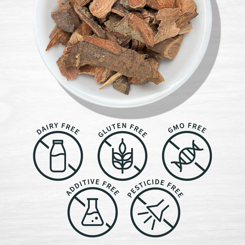 Evergreen Herbs Cuachalalate Bark - Wildcrafted Mexican Herbal Bark for Cuachalalate Tea, Decoctions or Tinctures, 16 oz Resealable Pouch, Traditional Botanical Herb for Digestive & Skin Support