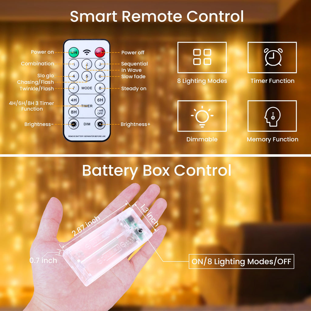innolife LED Fairy String Lights Battery Operated Timer with Remote Control