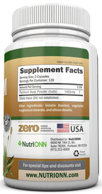NutriONN PSYLLIUM Husk Capsules - 1450mg Per Serving - 240 Capsules - Double Strength - Premium Psyllium Fiber Supplement - Great for Digestion and Regularity - 100% Natural Soluble Fiber