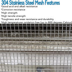 Upgraded 2PACK SS Wire Mesh, 4 Mesh Completely Welded, 12 X 24 in(310mm X 620mm), Stainless 304, Easy to Cut and Make Straight, Never Rust by Valchoose