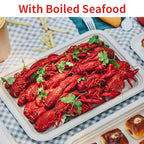bloomoon 14 Inch Disposable Food Trays for Party 50 Pack Large Paper Plates