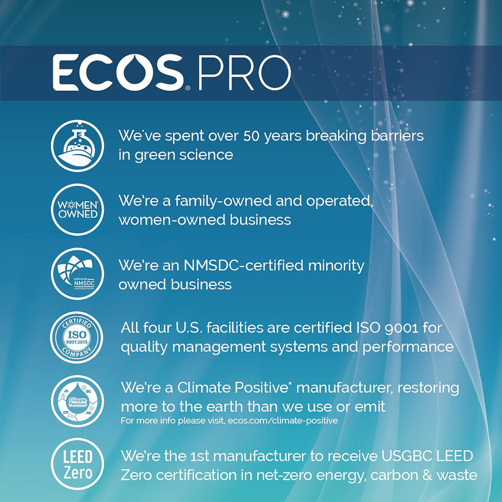 ECOS PRO Liquid Laundry Detergent 2 Ct, Free & Clear, Concentrated & Ideal for Commercial & Industrial Use, Unscented, PL9371/02, 170 fl oz (Pack of 2)