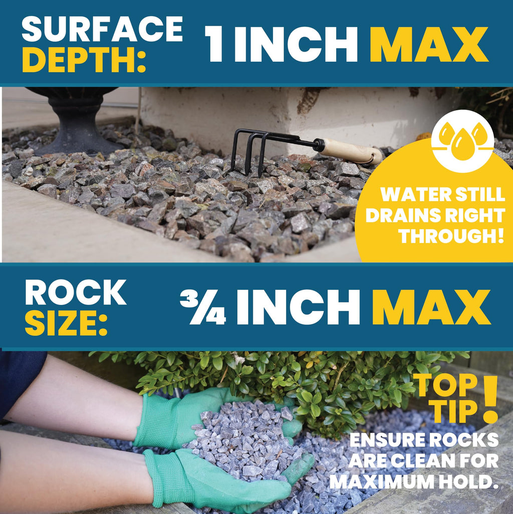 Easihold Rock Glue 1.3 Gallon – Gravel Binder for Pea Gravel & Stones. Long-Lasting Mulch Glue for Landscaping – Non-Toxic, Ready-to-Use Gravel Lockdown for Paths, Patios & Garden Borders