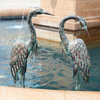Kircust Garden Crane Statues Metal Heron Outdoor Statue, 46 Inch