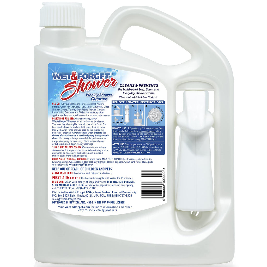 Wet & Forget Shower Cleaner Weekly Application Requires No Scrubbing, Bleach-Free Formula, Ready to Use, Vanilla Scent, 64 Fluid Ounces 2 Pack