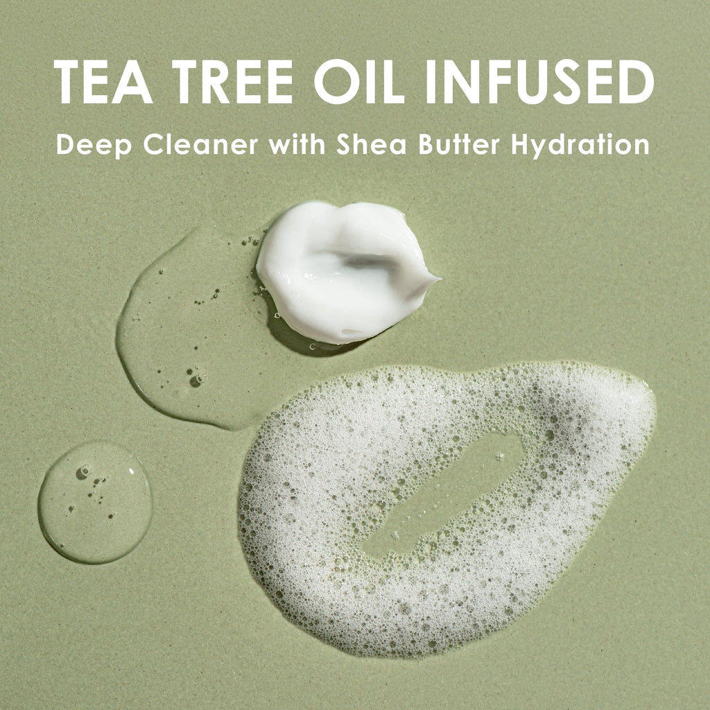 EYEECO Gentle Tea Tree Oil Foaming Facial Cleanser – 1.6oz – Non-Irritating Eyelid Cleanser & Face Wash with Tea Tree, Chamomile & Shea Butter