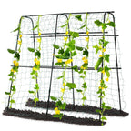 Yotoworth Cucumber Trellis for Raised Bed, 63" Hx63 L, Black
