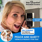 Nap Guardian – The Original – Invented in USA – No Soliciting Doorbell Cover for Ring & Video Doorbells – Blocks Button to Stop Ringing – Rotates Do Not Disturb/No Soliciting