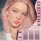Goddvenus Lash Clusters Kit 9-14mm Wispy Eyelash Clusters Lashes Natural DIY Lash Extension Kit Short Cluster Eyelash Extensions Kit 300pcs C Curl Individual Lashes Cluster Eyelash (With Tweezers)