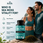 HerbaMe Organic Sea Moss Supplement with Bladderwrack & Burdock Root, Irish Moss with Black Pepper Extract, Daily Mineral Support for Energy & Wellness, Immune Support for Men & Women, 150 Capsules