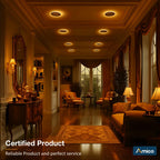 Amico 12 Pack Black 6 Inch 5CCT LED Recessed Ceiling Light with Night Light, 2700K/3000K/3500K/4000K/5000K Selectable Ultra-Thin Lighting, 12W=110W, 1100LM, Dimmable Canless Wafer Downlight - ETL&FCC