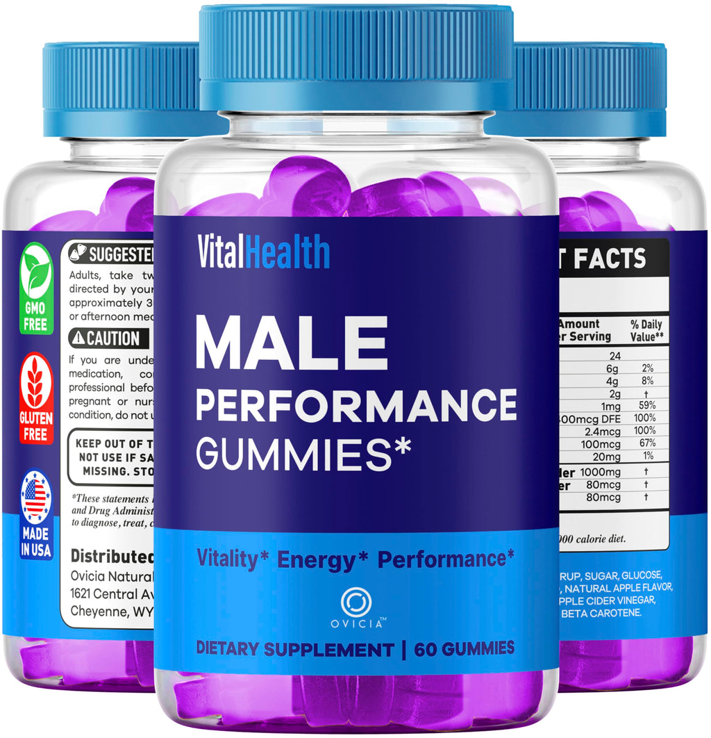 (3 Pack) Vital Health Gummies - Official VitalHealth Gummys Advanced Premium Formula Support Maximum Strength, All Natural Ingredients Vitamins for Overall Health & Wellness, 180 Gummies for 3 Months