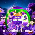 Gain Plus Flings Liquid Laundry Detergent Pods, Gain's Best Clean, All-In-One Pacs, Moonlight Breeze Scent, 45 Count