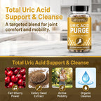 MAVETTO Purge Uric Acid Flush,with Tart Cherry & Chanca Piedra, Celery Seed, Uric Acid Support for Mobility, Blend of Five Ingredients Chosen, Antioxidant Support, 60 Vegetarian Capsules