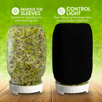 Sprouting Jar Kit - 2 Wide-Mouth Mason Jars with Stand and Sprout Lids