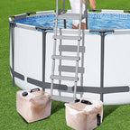 2 Pack Heavy Duty Pool Weight Plastic Sand Bags, 50 LB Universal Pool Weight for Above Ground Entry Systems, Steps and Ladders(Without Sand)