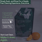 Aneu Simple Soak 32oz – Soak & Rinse Formula | Easily Dissolves Tough Resins & Grime | No Shaking Required | Cleans Glass, Silicone, Metal, & Borosilicate | 32oz - 1 Pack
