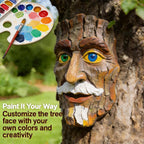 FmnyYaid Whimsical Tree Face Outdoor Statues Garden Decoration, Old Man Resin Statue Outdoor Tree Hugger for Yard Art, Trees Decorations Outdoor Wallmounted Statue