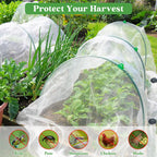 Unves 67 Pcs Garden Netting Kit, 10x25 Ft Ultra Mosquito Bird Netting with 6 Hoops & 12 Clips, Fruit Tree Netting for Patio Raised Beds Vegetable Flowers Protection Barrier